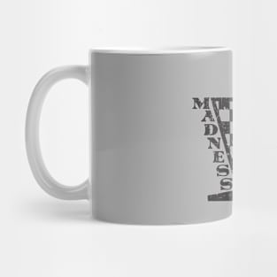 Madness Checkerboard HD - Distressed Black Mug